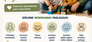 Telšių rajono Bendruomeniniai šeimos namai kviečia gyventojus naudotis nemokamomis kompleksinėmis paslaugomis šeimai