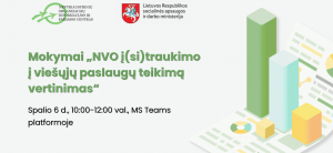 Kviečiame dalyvauti mokymuose „NVO į(si)traukimo į viešųjų paslaugų teikimą vertinimas“