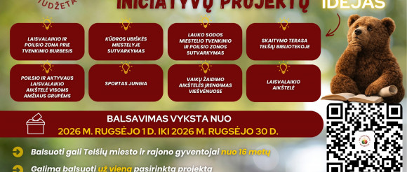 Paskubėkite! Dalyvaujamojo biudžeto balsavimas vyksta tik iki rugsėjo 30 d. Nelikite nuošalyje – atiduokite savo balsą!