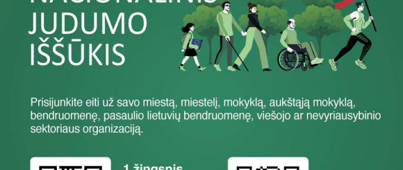 NACIONALINIS JUDUMO IŠŠŪKIS: KVIEČIAME ŽINGSNIUOTI KARTU!