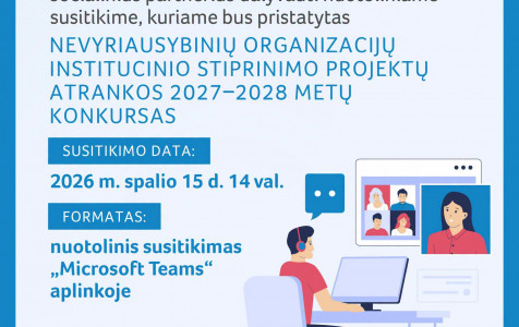 Kvietimas NVO dalyvauti nuotoliniame susitikime