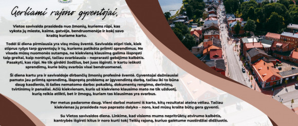 Sveikiname su vietos savivaldos diena!